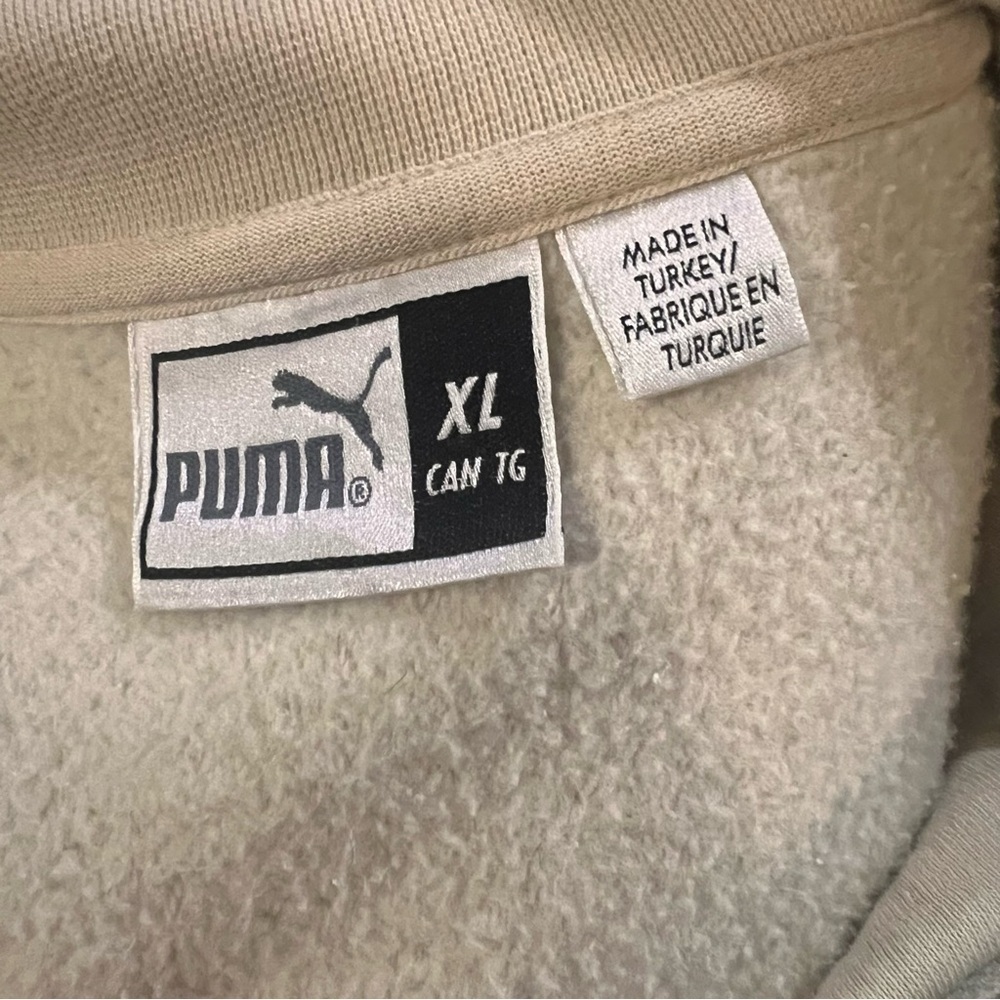 Puma Men’s Logo Zip-Up Fleece Size XL CREAM COLOR - Picture 5 of 6